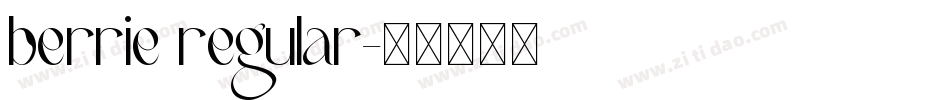 berrie regular字体转换